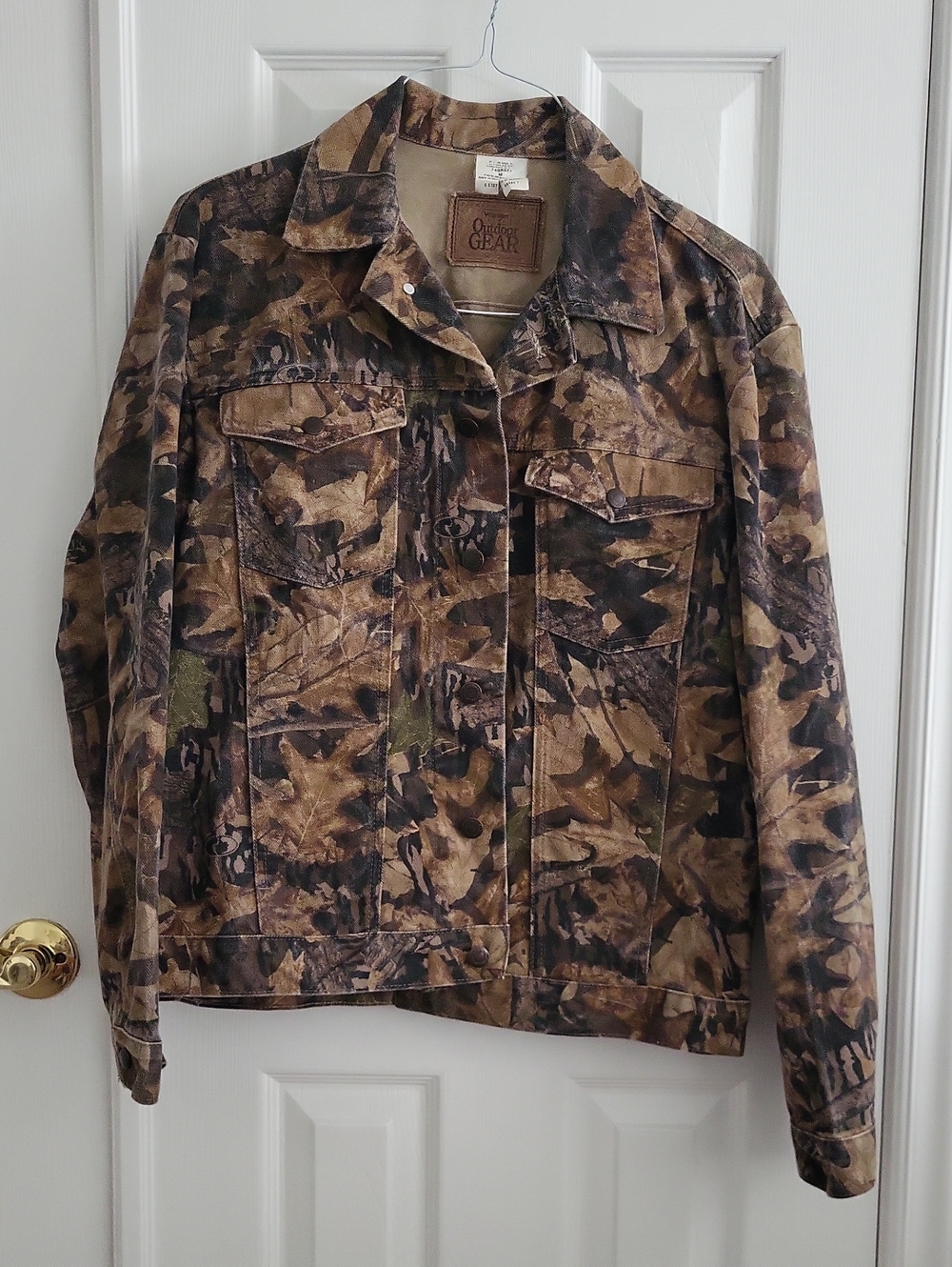 WRANGLER Mens/Unisex Leaf Camo Jean Jacket